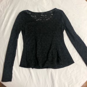 Black long-sleeve top